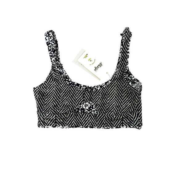MAAJI Reversible Floral Black Pansy Briget Swim Top ( S ) - Picture 5 of 5